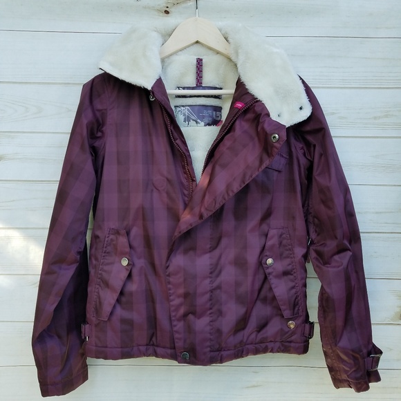 Burton Jackets & Blazers - Burton XS snowboard jacket fleece lined purple